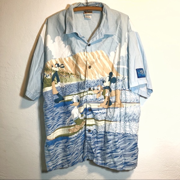 Disney Other - Walt Disney World Hawaiian Button Down Shirt XXL